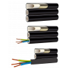 Demac TU3/E.in tuyaux triplés avec un câble électrique inséré dans le 3ème tuyau