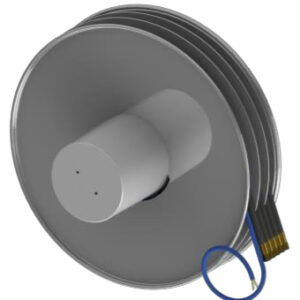 Rendu d’un enrouleur DEMAC A6/E gris avec six tuyaux hydrauliques et un câble électrique
