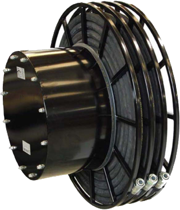 Enrouleur hydraulique Demac A3.25 Large Flow à trois tuyaux, grande longueur