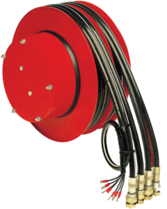 Combiné électro-hydraulique Demac A4/E, quatre tuyaux et un câble électrique