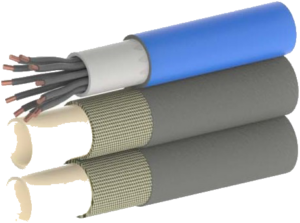 Tuyaux hydrauliques jumelés Demac avec câble électrique intégré dans la même gaine
