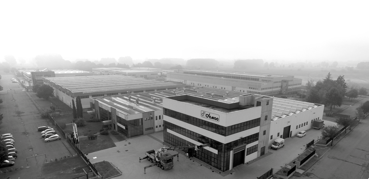 L'usine DEMAC de Magenta, près de Milan, vue du ciel